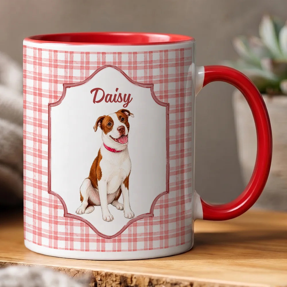 Dog Lovers,Pet Lovers,Cat Lovers,Photo - Colored Pencil ,Playful - Custom Photo Colored Pencil Sketch Dog Cat Pet Portrait - Personalized Mug