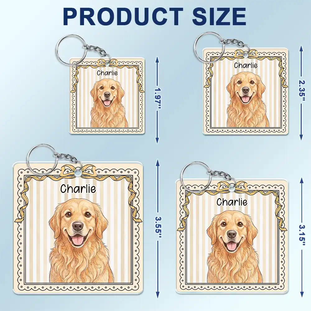 Custom Photo, Art Design, Pet Lovers, Playful, Photo - Colored Pencil - Custom Photo Colored Pencil Sketch Funny Dog Cat Pet - Personalized Acrylic Keychain