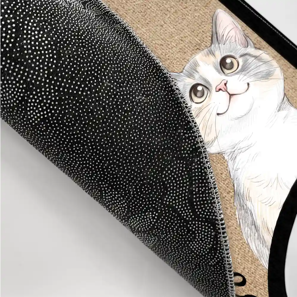 Custom Photo,Art Design,Pet Lovers,Top Market,Playful,Photo - Colored Pencil  - Custom Photo Colored Pencil Sketch Pet Dog Cat Portrait Welcome Home - Personalized Doormat