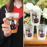 Graduation,Happy,Gift For Daughter,Gift For Son,Gift For Bestie,Gift For Yourself - Custom Photo Congrats Graduate - Personalized Frosted Cups