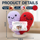 Gift For Couples, Gift For Husband, Gift For Wife, Gift For Boyfriend, Gift For Girlfriend, Love - Custom Photo Congrats On Being My Husband - Personalized Doll Crochet With Custom Card