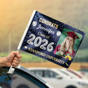 Happy,Graduation,Family,Custom Photo,Gift For Daughter,Gift For Grandkids - Custom Photo Congrats Proud Graduation Of The Class - Personalized Car Flag