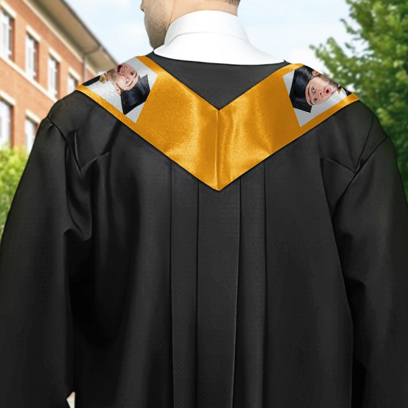 Gift For Yourself,Gift For Women,Gift For Men,Graduation,Happy - Custom Photo Congratulations Graduates - Personalised Stoles