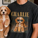 Top Market,Art Design,Confident,Pet Lovers,Photo - Cool Street Pet - Custom Photo Cool Street Pet Lovers Vintage Portrait - Personalized Vintage Washed T Shirt