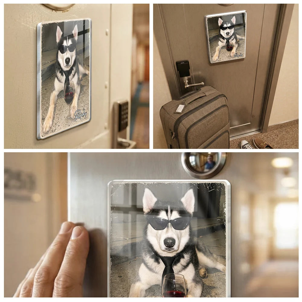 Custom Photo Cool Street Pet Pet Portrait - Personalized Acrylic Magnet - Custom Photo Cool Street Pet Pet Portrait - Personalized Acrylic Magnet