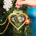 Gift For Couples,Old Couples,Gift For Husband,Gift For Wife,Gift For Boyfriend,Gift For Girlfriend,Wedding,Wedding Anniversary,Love,Anniversary,Christmas - Custom Photo Couple Anniversary Past And Present - Personalized Custom Shaped Acrylic Ornament