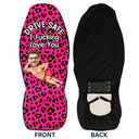 Gift For Couples,Funny - Custom Photo Couple Drive Safe I Freaking Love You - Personalized Car Seat Cover