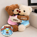 Adorable,Custom Photo,Gift For Couples,Upload Full Photo - Custom Photo Couple I Love You Beary Much - Personalized Hugging Bear