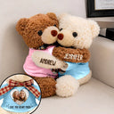 Adorable,Custom Photo,Gift For Couples,Upload Full Photo - Custom Photo Couple I Love You Beary Much - Personalized Hugging Bear