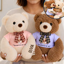 Adorable,Custom Photo,Gift For Couples,Upload Full Photo - Custom Photo Couple I Love You Beary Much - Personalized Hugging Bear