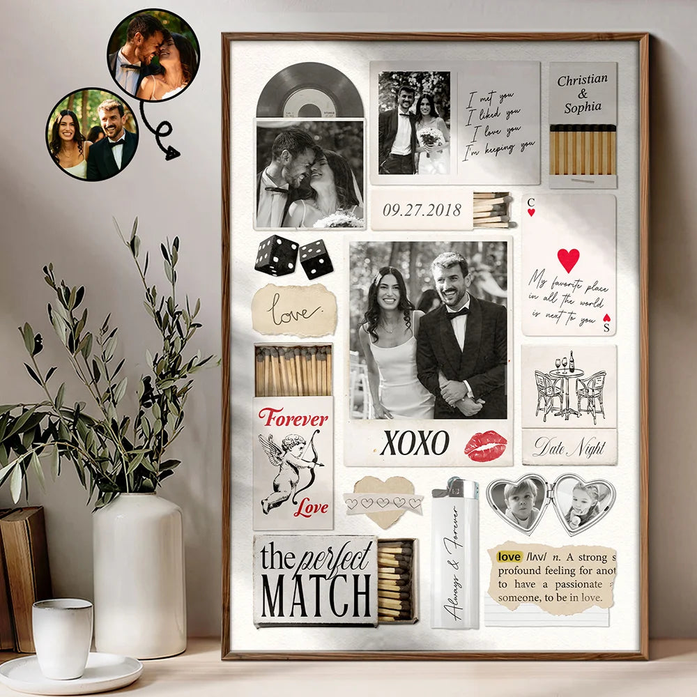 Photo Box Couple Custom Photo Couple Love Journey Matchbox Inspired - Personalized Post ...