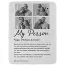 Custom Photo,Gift For Couples,LGBT,Old Couples,Gift For Women,Gift For Men,Gift For Husband,Gift For Wife,Gift For Boyfriend,Gift For Girlfriend,Love - Custom Photo Couple My Person Definition - Personalized Fleece Blanket, Sherpa Blanket
