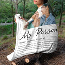 Custom Photo,Gift For Couples,LGBT,Old Couples,Gift For Women,Gift For Men,Gift For Husband,Gift For Wife,Gift For Boyfriend,Gift For Girlfriend,Love - Custom Photo Couple My Person Definition - Personalized Fleece Blanket, Sherpa Blanket