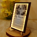 Custom Photo,Gift For Couples,LGBT,Old Couples,Gift For Women,Gift For Men,Gift For Husband,Gift For Wife,Gift For Boyfriend,Gift For Girlfriend,Love - Custom Photo Couple My Person Definition - Personalized LED Light Wooden Plaque