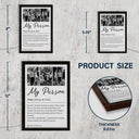 Custom Photo,Gift For Couples,LGBT,Old Couples,Gift For Women,Gift For Men,Gift For Husband,Gift For Wife,Gift For Boyfriend,Gift For Girlfriend,Love - Custom Photo Couple My Person Definition - Personalized LED Light Wooden Plaque