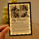 Custom Photo,Gift For Couples,LGBT,Old Couples,Gift For Women,Gift For Men,Gift For Husband,Gift For Wife,Gift For Boyfriend,Gift For Girlfriend,Love - Custom Photo Couple My Person Definition - Personalized LED Light Wooden Plaque