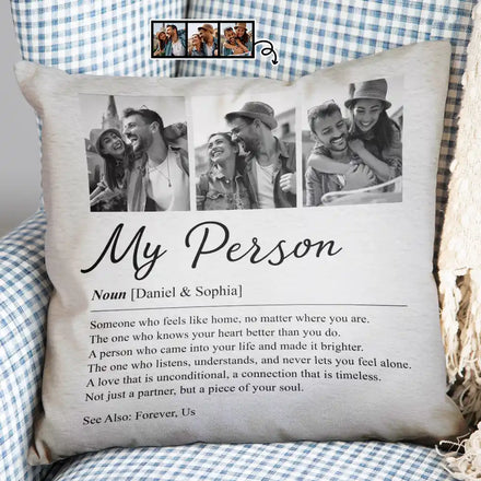 Custom Photo Couple My Person Definition - Personalized Pillow