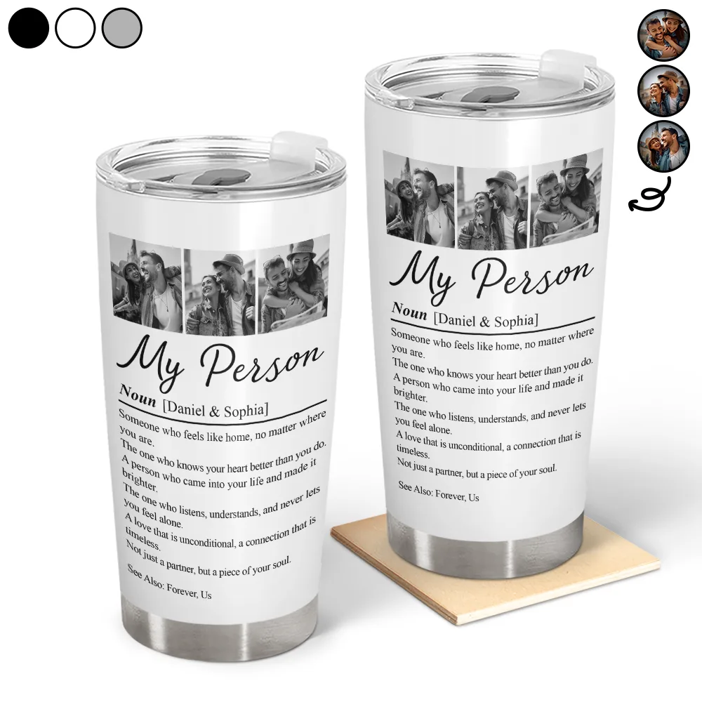 Custom Photo Couple My Person Definition - Personalized Tumbler