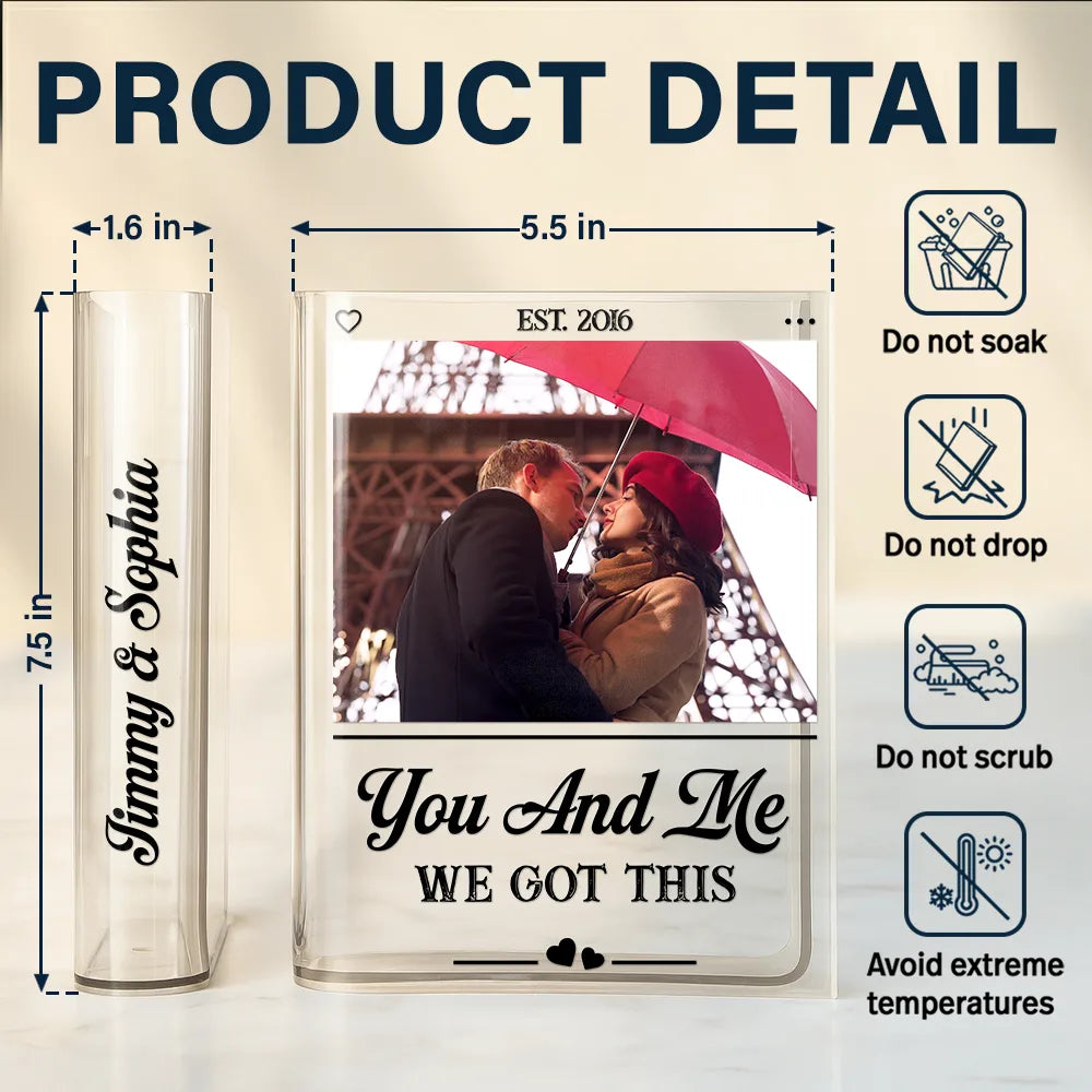 Gift For Couples,LGBT,Gift For Women,Gift For Men,Gift For Wife,Gift For Husband,Gift For Boyfriend,Gift For Girlfriend,Love - Custom Photo Couple To Many More Chapters Together - Personalized Acrylic Book Vase