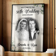 Gift For Couples, Married Couple, Custom Photo, Wedding Anniversary, Romantic, Upload Full Photo - Custom Photo Couple Wedding Anniversary - Personalized Poster