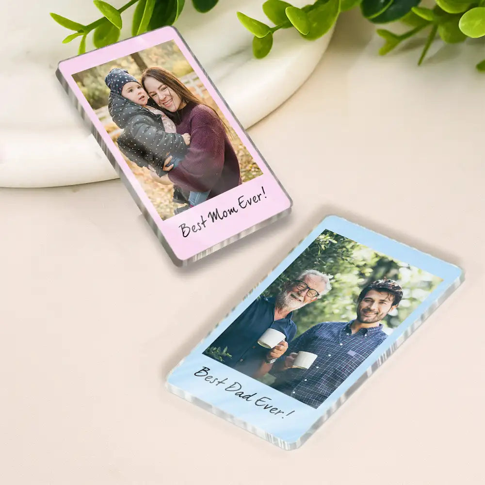 Gift For Couples,Gift For Husband,Gift For Wife,Gift For Boyfriend,Gift For Girlfriend,Gift For Mother,Gift For Grandpa,Gift For Father,Gift For Grandparents,Gift For Sisters,Gift For Bestie - Custom Photo Couples Besties Family With Message - Personalized Acrylic Fridge Magnet