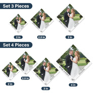 Gift For Couples, Married Couple, Custom Photo, Wedding, Romantic, Remove BG Photo - Custom Photo Couples Wedding Engaged Bachelor Party - Personalized Fabric Tie Patch