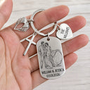 Gift For Couples, Married Couple, Custom Photo, Romantic, Remove BG Photo - Custom Photo Couples Wedding Engaged Bachelor Party - Personalized Stainless Steel Keychain