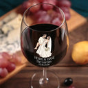 Gift For Couples, Married Couple, Custom Photo, Wedding, Romantic, Remove BG Photo - Custom Photo Couples Wedding Engaged Bachelor Party - Personalized Wine Glass