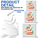 Christmas, Gift For Kids, Funny - Custom Photo Cute Baby Santa In The Chimney - Personalized Custom Shaped Acrylic Ornament