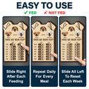 Dog Lovers,Dog Mom,Dog Dad - Custom Photo Cute Dog Ear Feed Medication Tracker - Personalized Wooden Pet Feeding Reminder