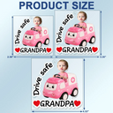 Gift For Father,Custom Photo,Adorable,Cut-Face Photo,Vector - Custom Photo Cute Kid With Car Drive Safe Daddy - Personalized Acrylic Car Hanger
