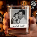 Custom Photo,Gift For Father,Gift For Grandpa,Non-Eng,Photo,Proud - Custom Photo Dad Est Grandpa Dad - Personalized Whiskey Glass