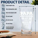 Gift For Husband,Gift For Grandpa,Gift For Father - Custom Photo Dad Established Funny Kid - Personalized Beer Glass