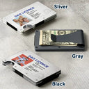 Gift For Husband, Gift For Father, New Dad, Funny, Happy - Custom Photo Dad License - Personalized Card Wallet With Money Clip