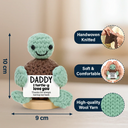 Family, Gift For Father - Custom Photo Dad Mom I Turtle-y Love You Thanks For Always Having My Back - Personalized Doll Crochet With Custom Card