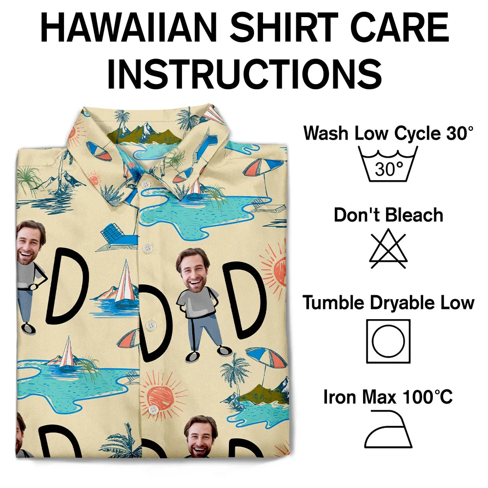 Gift For Husband, Gift For Yourself, Gift For Men, Gift For Father, Custom Photo, Funny - Custom Photo Dad Stance - Personalized Hawaiian Shirt