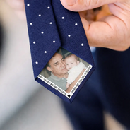 Wedding,Gift For Grandpa,Dad - Daughters (Adult),Gift For Men,Non-Eng,Photo,Grateful - Custom Photo Dad The First Man I Ever Loved - Personalized Fabric Tie Patch
