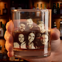 Gift For Father,Gift For Grandpa - Custom Photo Dad We Love You Every Day - Personalized Engraved Whiskey Glass