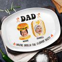 Grilling, Dad's Hobby, Gift For Father, Gift For Grandpa, Custom Photo, Funny - Custom Photo Dad You Are Grilly - Personalized Plate