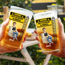 Gift For Men,Gift For Husband,Gift For Father - Custom Photo Dad’s Relaxation In Progress - Personalized Beer Glass