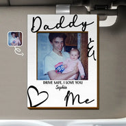 Gift For Father, Gift For Mother, Custom Photo, Love - Custom Photo Daddy Mommy Forever Your Little Baby - Personalized Custom Shaped Car Visor Clip