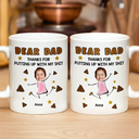 Gift For Men,Gift For Father,Dog Dad,Gift For Mother,Gift For Women,Cat Mom,Cat Dad,Dog Mom,Funny - Custom Photo Dear Dad, Thanks For Putting Up   - Personalized Mug