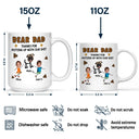 Gift For Men,Gift For Father,Dog Dad,Gift For Mother,Gift For Women,Cat Mom,Cat Dad,Dog Mom,Funny - Custom Photo Dear Dad, Thanks For Putting Up   - Personalized Mug