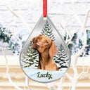 Pet Lovers,Memorial,Love,Dog Lovers,Christmas - Custom Photo Dog Cat Face Pet Lover Memorial - Personalized Metal Ornament
