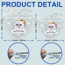 Sad,Memorial,Pet Lovers,Cat Lovers- Custom Photo Dog Cat Memorial Not All Angels Have Wings - Personalized Heart Shaped Glass Ornament