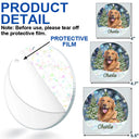 Dog Lovers,Pet Lovers,Happy,Cat Lovers,Christmas - Custom Photo Dog Cat Pet Face - Personalized Holographic Acrylic Ornament