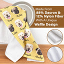 Happy,Dog Lovers,Pet Lovers,Cat Lovers - Custom Photo Dog Cat Pet Funny Face - Personalized Kitchen Towel