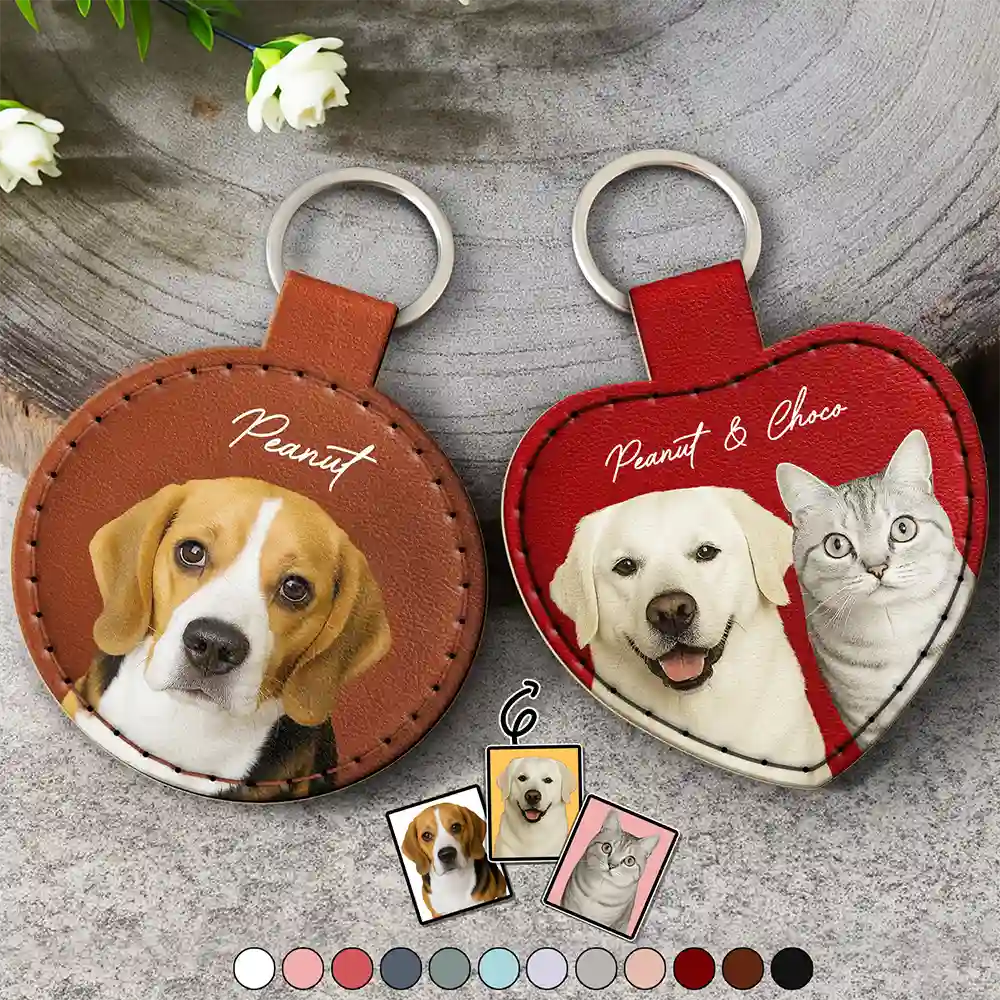 Personalized Leather Keychain Wander Prints Personalized leather keychain wander prints