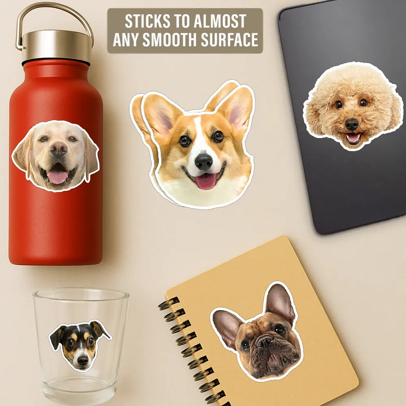 Pet Lovers, Dog Lovers, Cat Lovers - Custom Photo Dog Cat Pet Portrait - Personalized Custom Cutout Vinyl Sticker