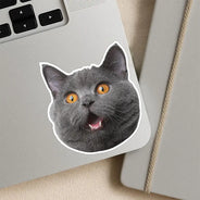 Pet Lovers, Dog Lovers, Cat Lovers - Custom Photo Dog Cat Pet Portrait - Personalized Custom Cutout Vinyl Sticker